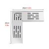 Drainage Channel with Removable Grate, 304 Stainless Steel, Right-Angle Connector, 20 x 5 cm (7.9 x 2 in) view 2