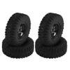 Metal 1.0-Inch Beadlock Deep Dish Wheel & Tire Set for Axial SCX24/AX24, Enduro24, Traxxas TRX4M and FMS FCX24, Black view 1