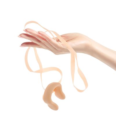 GANAZONO Beige Rubber Nose Clip with Strap for Swimming Lessons