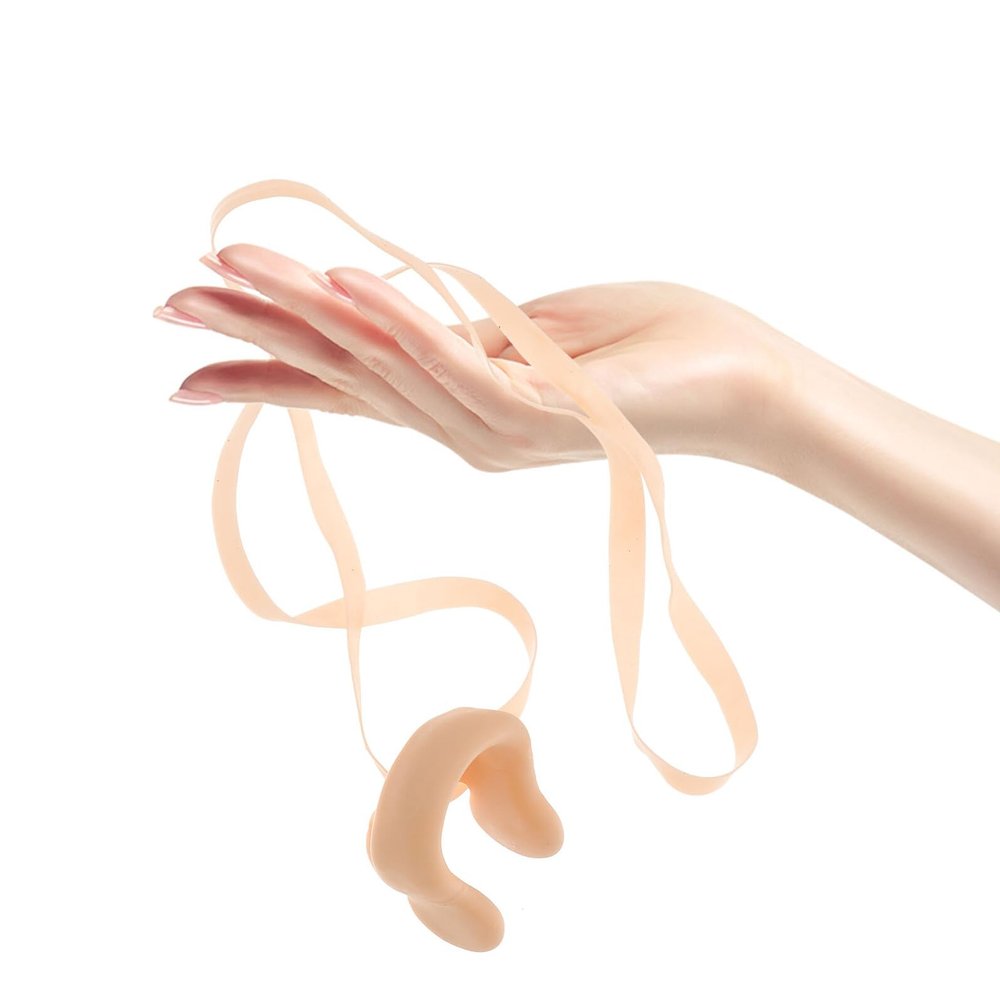 GANAZONO Beige Rubber Nose Clip with Strap for Swimming Lessons