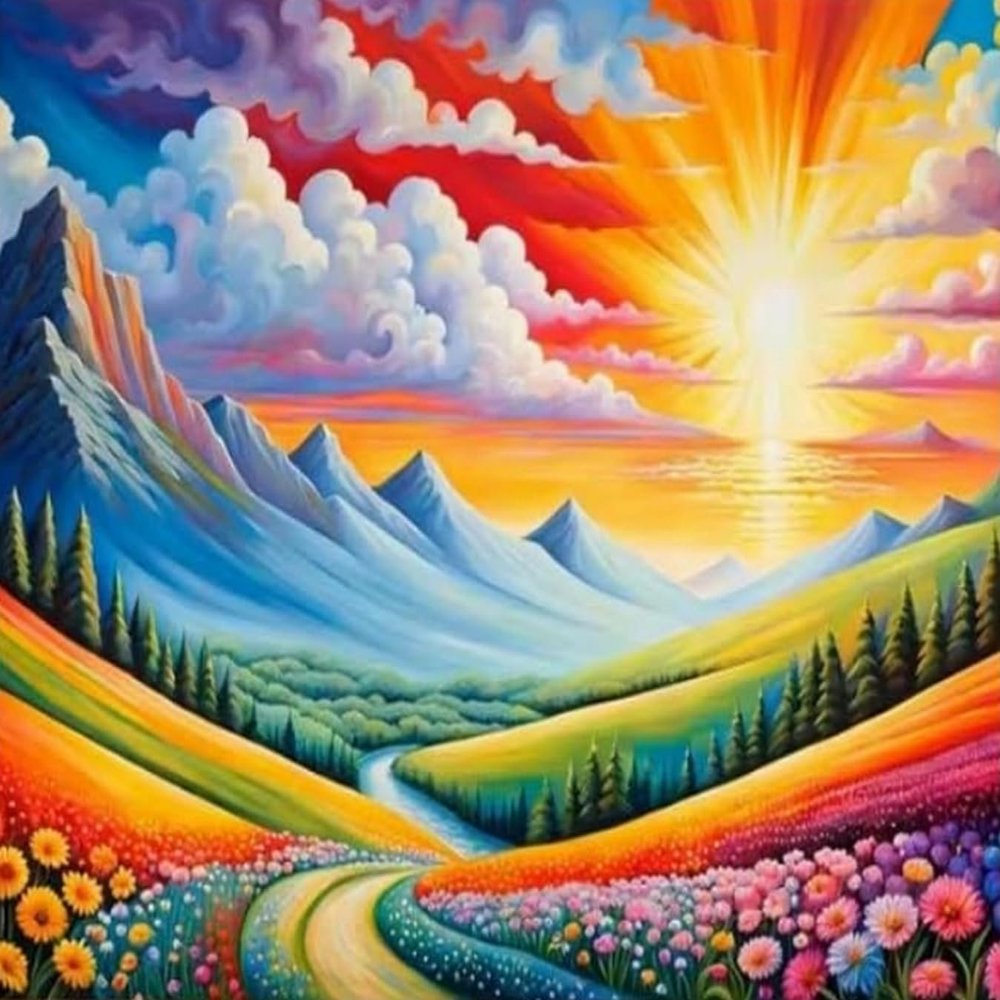 Weiniuniu 5D Diamond Painting Kit, Beautiful Landscape, 40 x 50 cm