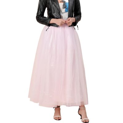 WILLBEST Women's Tulle Skirt, Green/Black, Short Costume Skirt