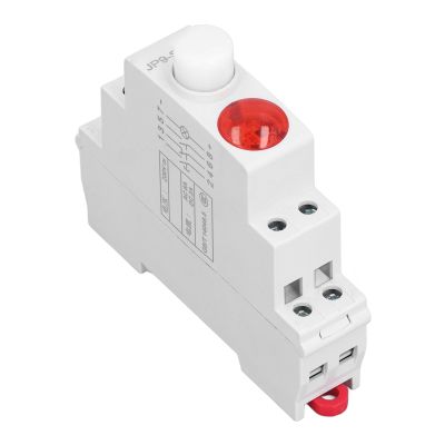 Compact LED Indicator Light for DIN Rail, 230 V