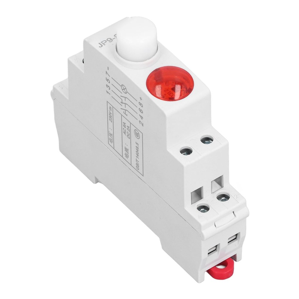 Compact LED Indicator Light for DIN Rail, 230 V
