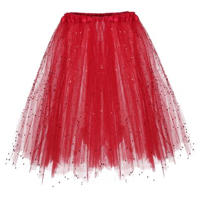 WILLBEST Black Tulle Skirt for Women, Short Halloween Costume