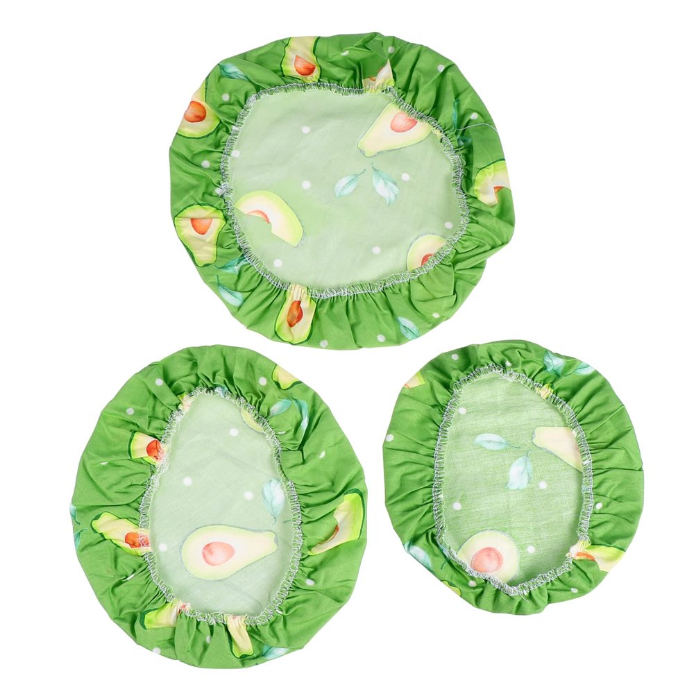 Colorful Cotton Bowl Covers, 3-Piece Set, Reusable with Elastic