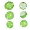 Colorful Cotton Bowl Covers, 3-Piece Set, Reusable with Elastic view 3