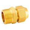 EKFBQBGW H58 Brass BSPP Male × Flare-Fit Metric Tube Pipe Fitting, 1/2", 3/4", 1" × 12/14/16/25 mm, 25 mm Straight Male 3/4" view 1