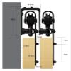 Bypass Barn Door Hardware Kit, 366 cm (12 ft) Rail view 4