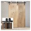 Barn Door Hardware Kit, 10–20 ft Bypass Sliding Hardware for Double Wooden Doors (12.6 ft/384 cm) view 1