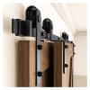 Barn Door Hardware Kit, 10–20 ft Bypass Sliding Hardware for Double Wooden Doors (12.6 ft/384 cm) view 3