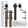 Barn Door Hardware Kit, 10–20 ft Bypass Sliding Hardware for Double Wooden Doors (12.6 ft/384 cm) view 4