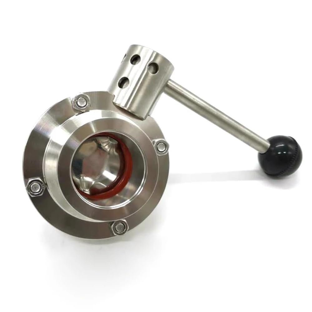 FRAOMHFW KF40 Manual Vacuum Butterfly Valve, 304 Stainless Steel