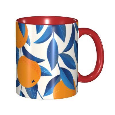 Tropical Orange Coffee Mug, 330 ml Ceramic Tea Cup