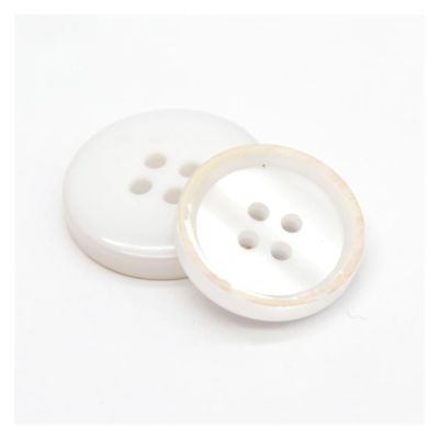 AQXYWQLL 25 mm Fashion Resin Sewing Buttons for Women's Coats, Men's Suits, Cardigans and Sweaters, No. 6 White, 10 pcs