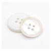 AQXYWQLL 25 mm Fashion Resin Sewing Buttons for Women's Coats, Men's Suits, Cardigans and Sweaters, No. 6 White, 10 pcs view 1