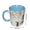 Rubbits and Xmas Tree Coffee Mug, 330 ml Ceramic Cup view 3
