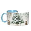 Rubbits and Xmas Tree Coffee Mug, 330 ml Ceramic Cup view 4