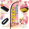 HunnmingRe 2-Piece Freeze-Dried Candy Feather Flag Set, 2.4 m Advertising Swooper Flags with Poles and Ground Spikes view 4