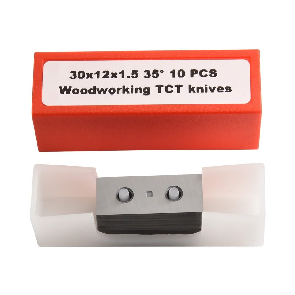 URPIZY 10-Piece Carbide Inserts, 30 x 12 x 1.5 mm, 35° for Woodturning Tools