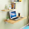 Wall-Mounted Floating Desk, Space-Saving, for Small Spaces (60 x 40 cm), Wood Color view 3