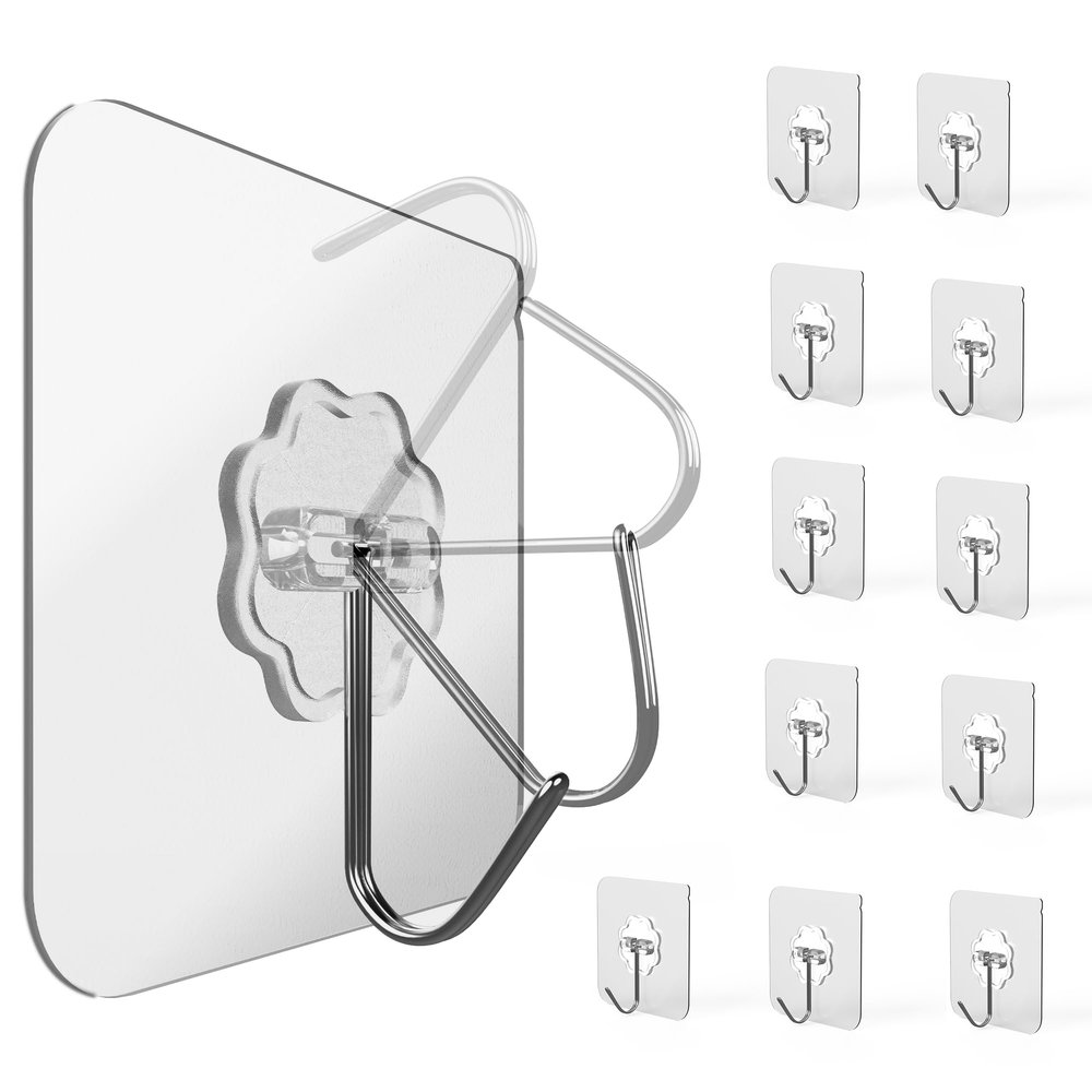 Menz Self-Adhesive Hooks, 12 Pack