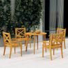 NQJIBUE Home Garden 5-Piece Solid Acacia Wood Garden Dining Set view 1