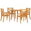 NQJIBUE Home Garden 5-Piece Solid Acacia Wood Garden Dining Set view 3