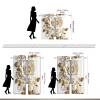 XIANGPEIFBH 2-Piece Glamour Curtains with Gold Roses and Leaves, 140 x 160 cm Each view 4