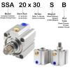 PWQBABJWL Pneumatic Cylinder SDAJ32X40-30 SDAJ32X40-30-S SDAJ32X40-30-SB -B (Stroke 95mm-s, SSA80-B) view 2