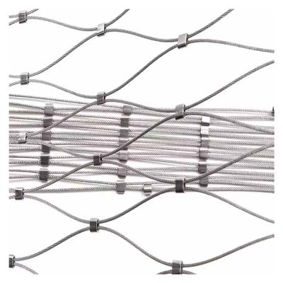 DTVEW 304 Stainless Steel Cable Mesh, 10/8/6/5 cm Mesh, Garden, Railing and Stair Safety Net, 8 cm/2 mm, 3 x 6 m