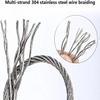 DTVEW 304 Stainless Steel Cable Mesh, 10/8/6/5 cm Mesh, Garden, Railing and Stair Safety Net, 8 cm/2 mm, 3 x 6 m view 3