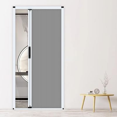 Folding Interior Door with Lock, 24/26/30/32/36 in., Blackout and Thermal Insulation, Blue, W × H 35