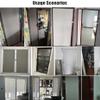 Folding Interior Door with Lock, 24/26/30/32/36 in., Blackout and Thermal Insulation, Blue, W × H 35 view 2