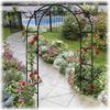 Black Metal Garden Arbor, 260 x 230 cm, Sturdy Wedding Arch for Terrace, Climbing Plants and Party Decor view 1