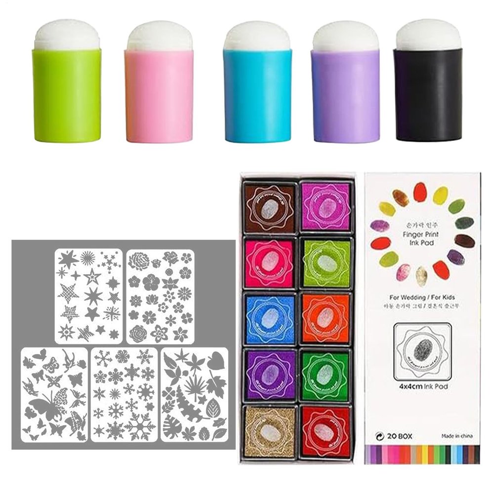Safe Finger Painting Sponge Set for Early Learning