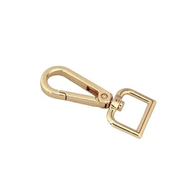 HEXHUASR 1-Piece Metal Swivel Snap Hooks for Leathercraft, Bag Straps, Belts, Webbing and Keychains, 5 Sizes (Light Gold, 32 mm Inner Diameter)