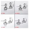 HEXHUASR 1-Piece Metal Swivel Snap Hooks for Leathercraft, Bag Straps, Belts, Webbing and Keychains, 5 Sizes (Light Gold, 32 mm Inner Diameter) view 4