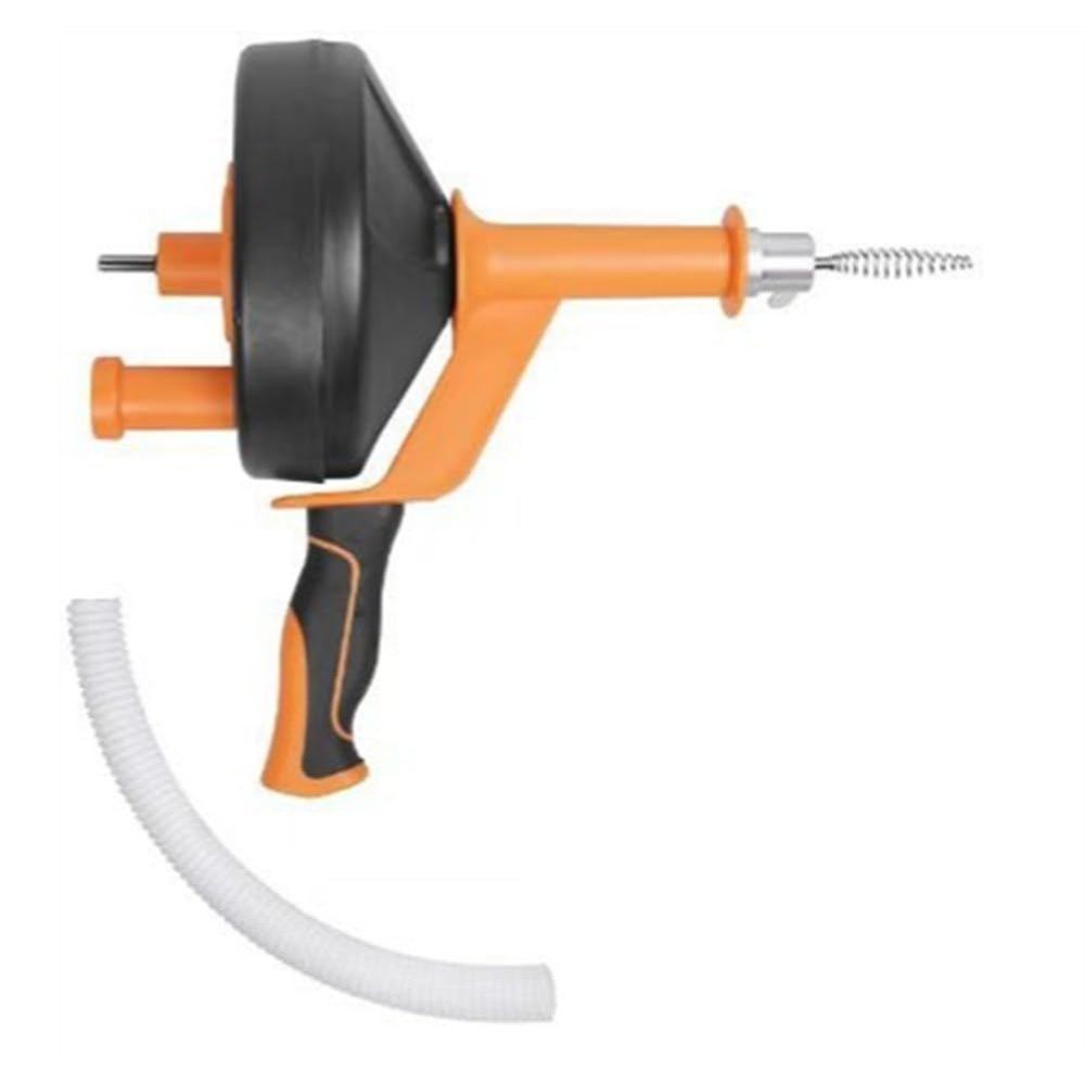 Fangxuee Drain Auger with Drill Adapter, Flexible Pipe Cleaning Snake for Kitchen and Bathroom