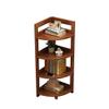 Solid Wood Corner Bookshelf, Multi-Tier Storage Rack & Desktop Organizer view 1