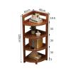 Solid Wood Corner Bookshelf, Multi-Tier Storage Rack & Desktop Organizer view 2