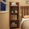 Solid Wood Corner Bookshelf, Multi-Tier Storage Rack & Desktop Organizer view 4