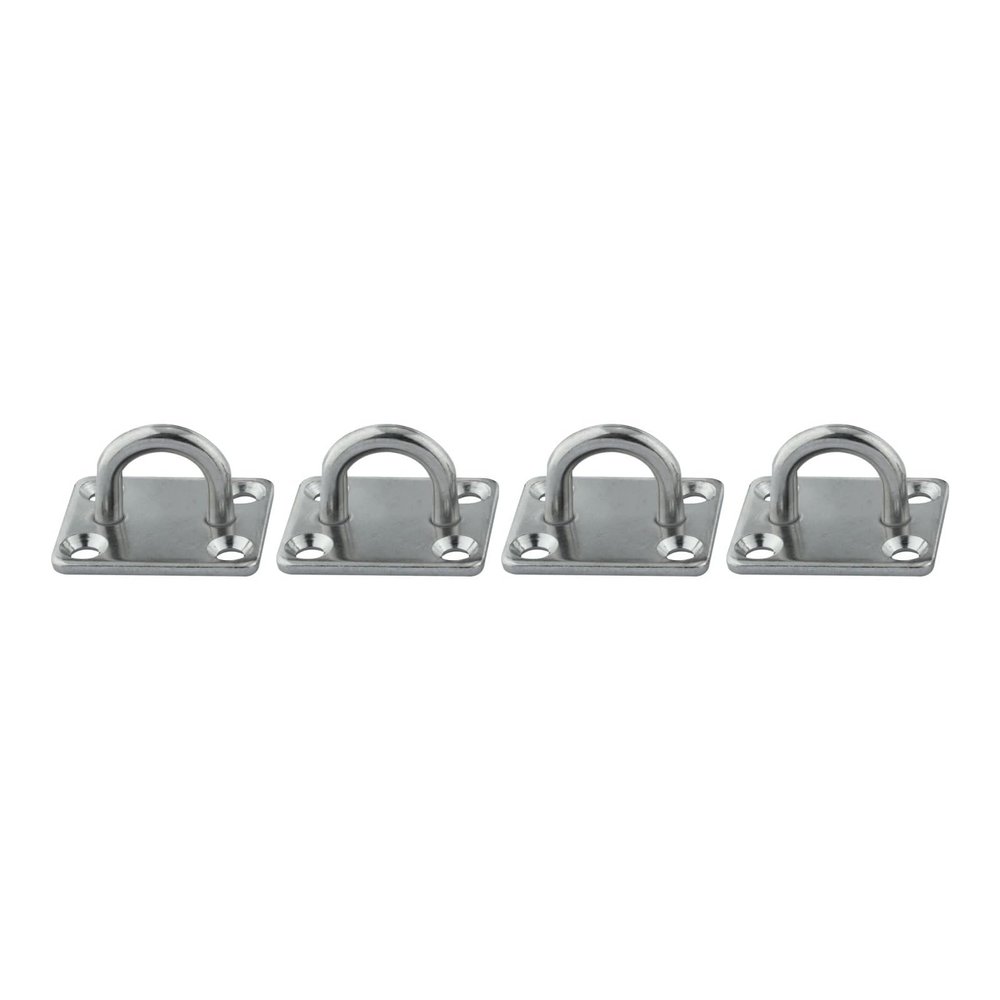 Ayztantine Stainless Steel 316 Square Pad Eye Plate, 5 mm, 4 Pcs