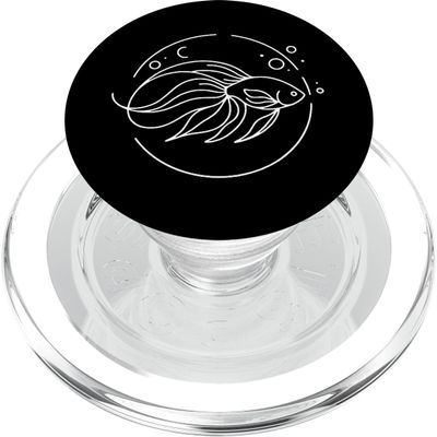 Line Art Fish & Ichthyologist Celestial Pearl Danio PopGrip for MagSafe