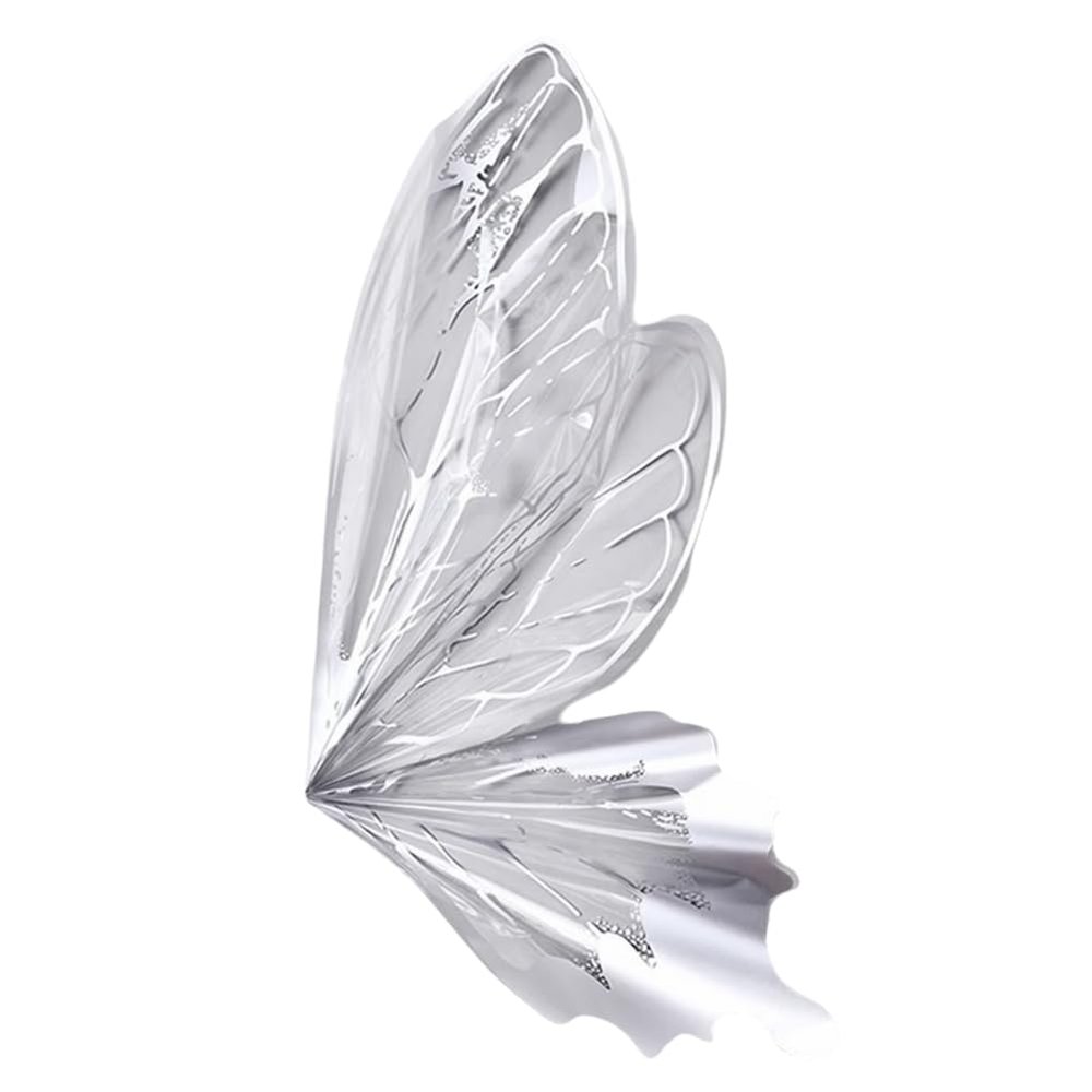 Fangxuee Butterfly-Shaped Flower Wrapping Paper, Waterproof, Silver