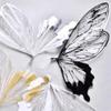 Fangxuee Butterfly-Shaped Flower Wrapping Paper, Waterproof, Silver view 2