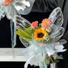 Fangxuee Butterfly-Shaped Flower Wrapping Paper, Waterproof, Silver view 4