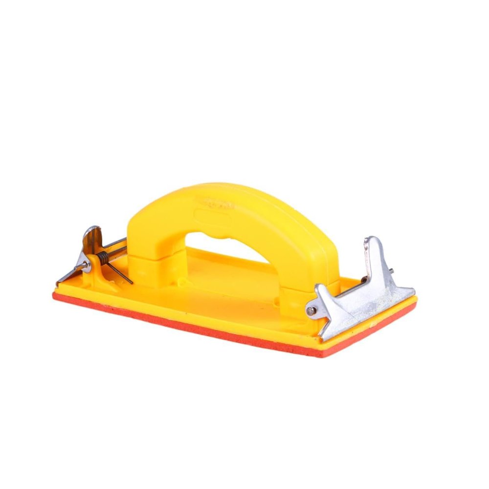 Handheld Sandpaper Holder with Ergonomic Plastic Handle