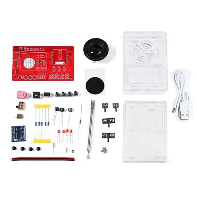 Fangxuee DIY Electronics Kit, FM Radio Assembly Kit with RDA5087 Receiver and 3 W Speaker