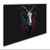 Grim Goat in Front of Flag, Symbol of Strength and Independence – Panorama 120 x 60 cm XXL Wall Art view 1